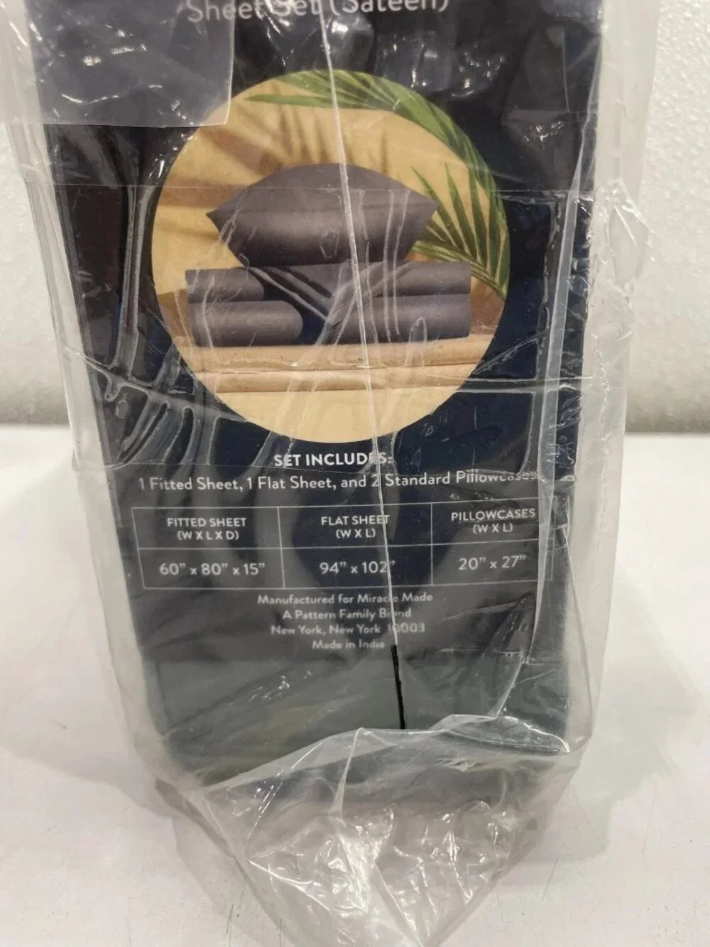 Miracle Made Queen 4pc Luxe Sheet Set, Eucalyptus Sage